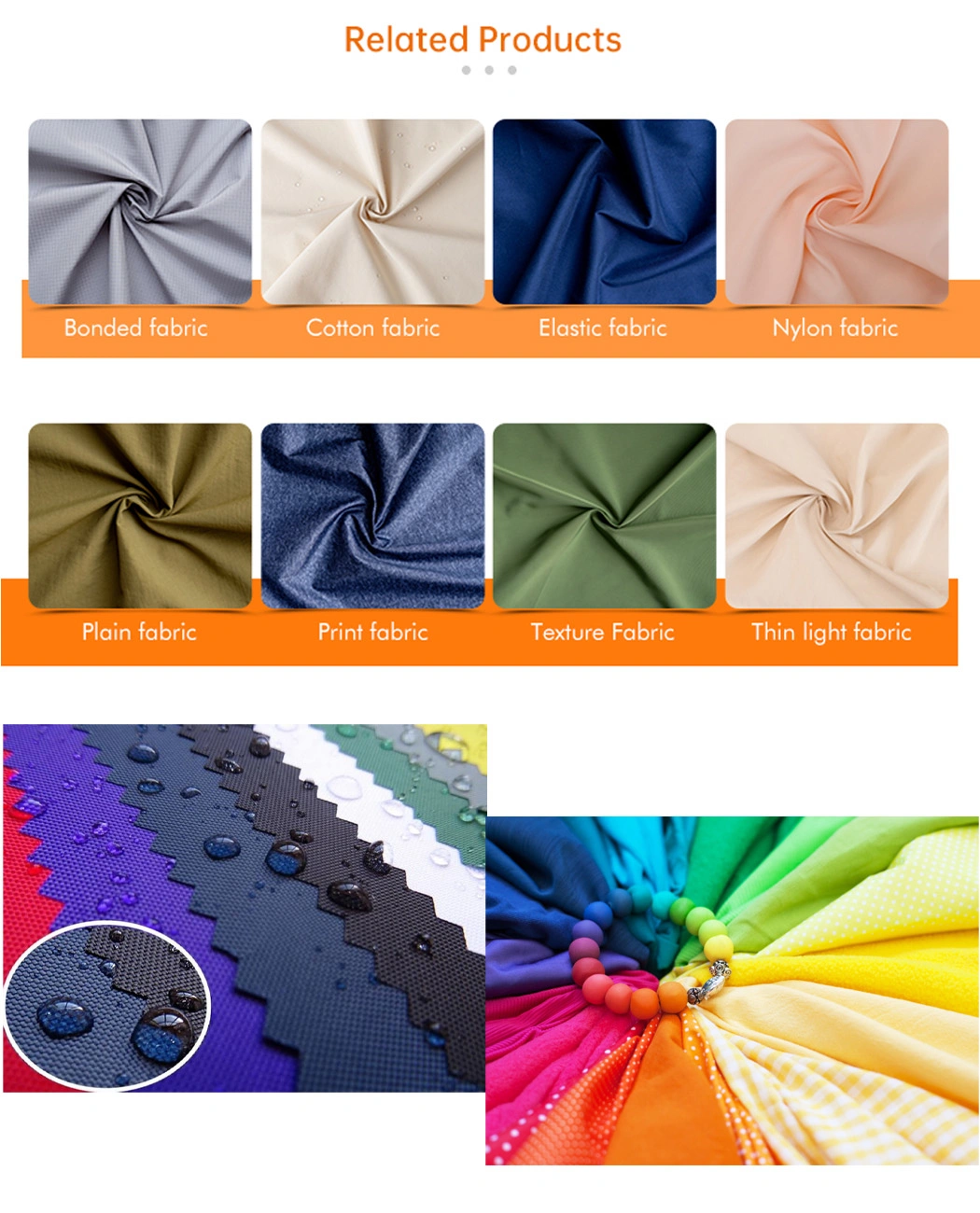Wholesale Custom Solid Color Nylon Fabric Outdoor Hiking Nylon Pants 63% Cotton 35% Nylon 2% Spandex Pants Stretch Fabric