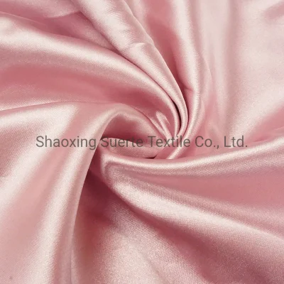 Однотонная блестящая эластичная полиэфирная атласная шелковая креповая ткань для платьев