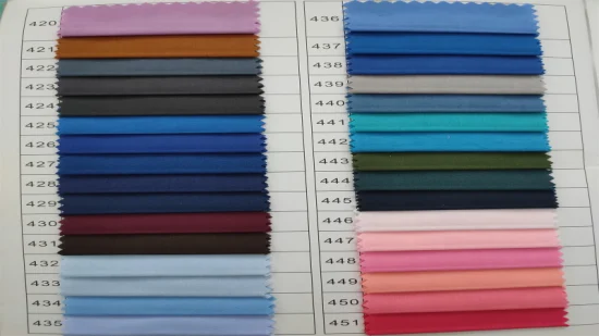 Однотонная текстильная ткань однотонного цвета 45s 110*76 Tc для мужских рубашек